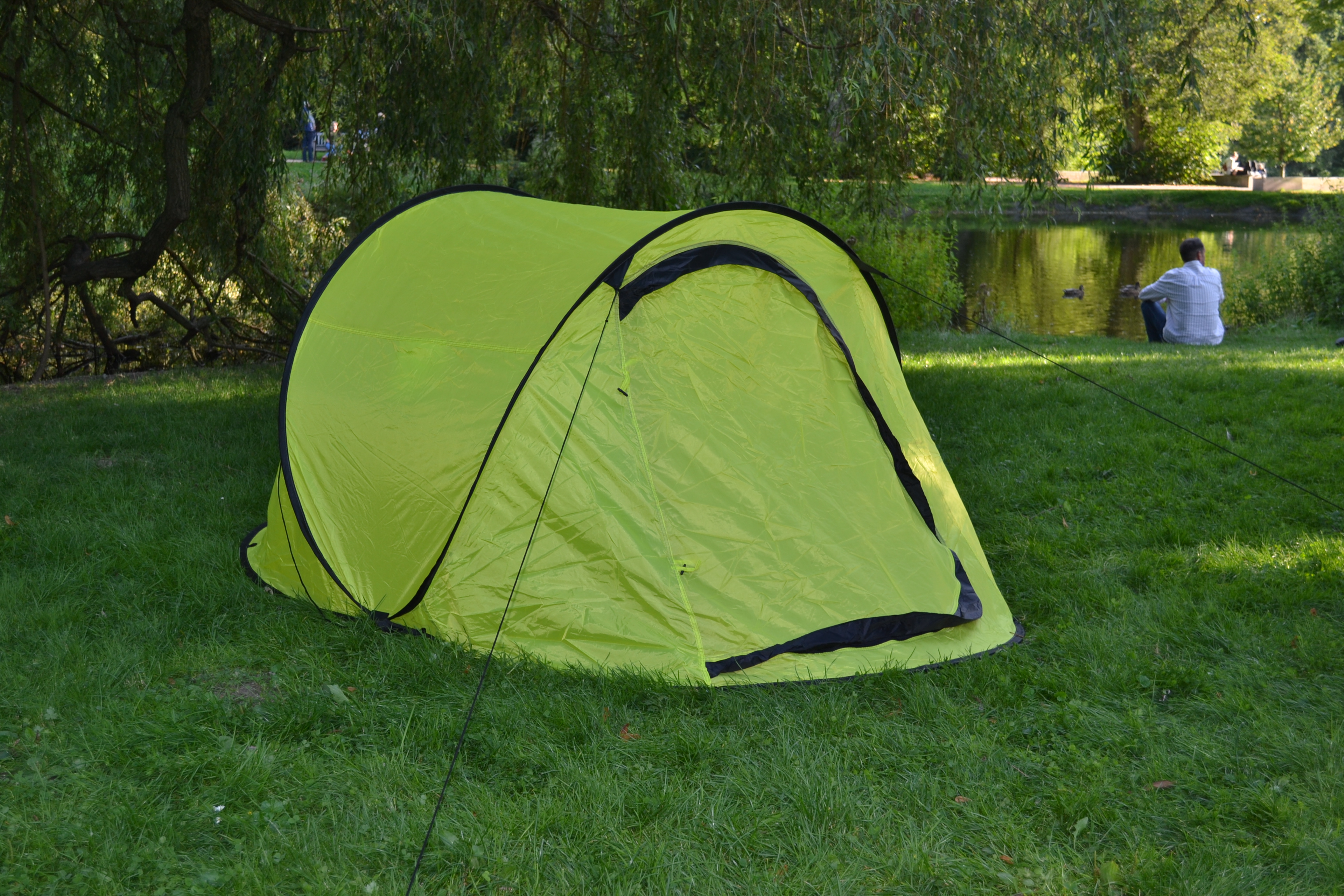 Wurfzelt Sekundenzelt 2-3 Person Outdoor Campingzelt Tent Pop Up 245x145x110cm Kiwi