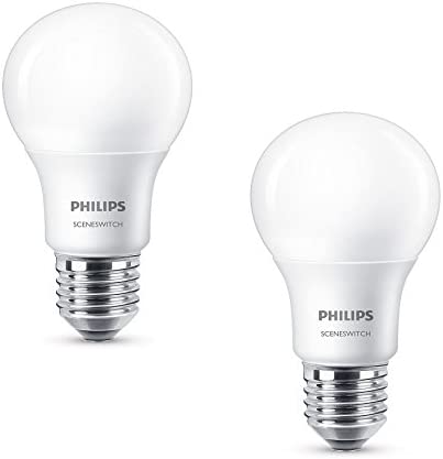 Philips 3-in-1 LED Lampe SceneSwitch ersetzt 60W, EEK A+, E27 Standardform, Dimmen ohne Dimmer Energieklasse A+