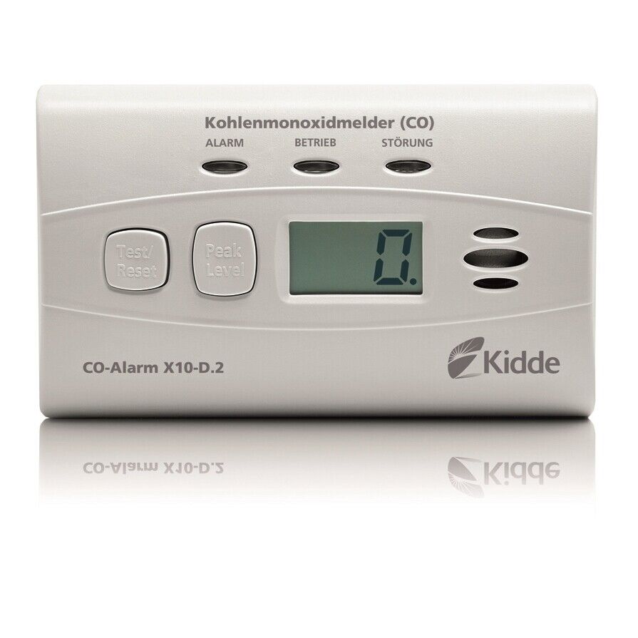 1-5-10x Kidde X10-D.2 Kohlenmonoxid Digital Display Alarm CO-Melder 10 Jahre Batterie